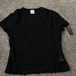 No Boundaries Black Textured Blouse